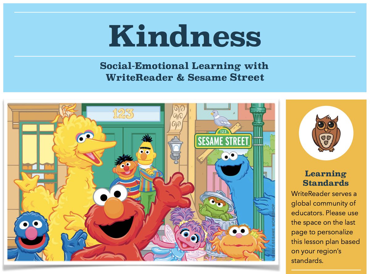 sesamestreet's tweet photo. We're very excited to announce that our friends at @writereaderapp launched a brand-new lesson plan all about kindness! https://t.co/ur5C2FEp1b https://t.co/BdeaXPrk5F