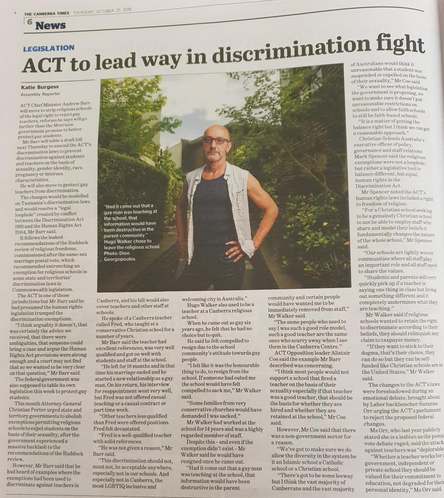 Schoolapedia's tweet photo. Good to see the ACT moving amendments to protect and support all teachers.
#schools #diversity https://t.co/ArIyyuSSi2