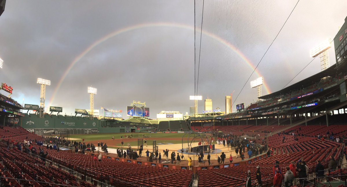 Game 2. Rainbow 2. #GoSox #DoDamage #WorldSeries #RedSox