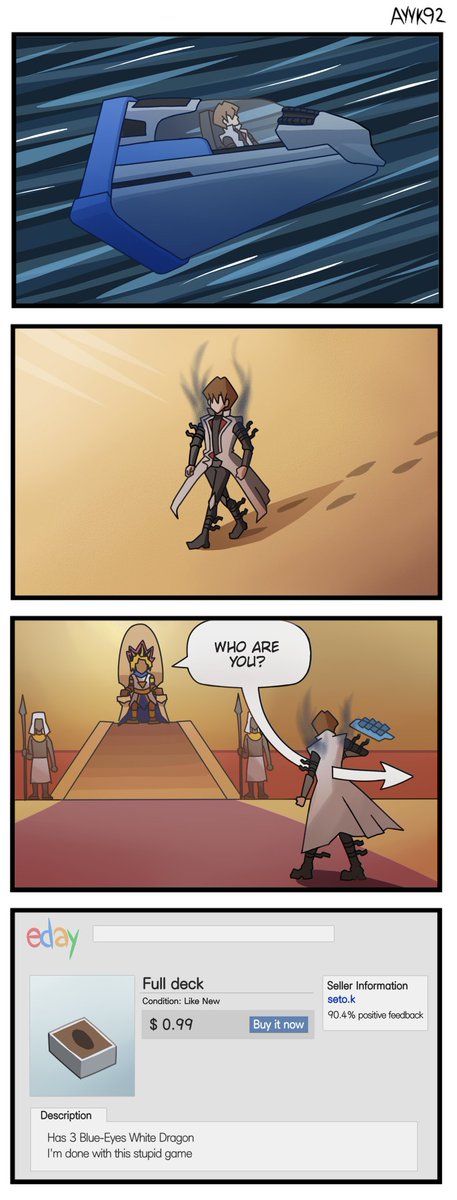 Kaiba probably came back at the end of Darkside of Dimensions, but it's funnier to imagine if it were an elaborate death. Last Yugioh comic for now~