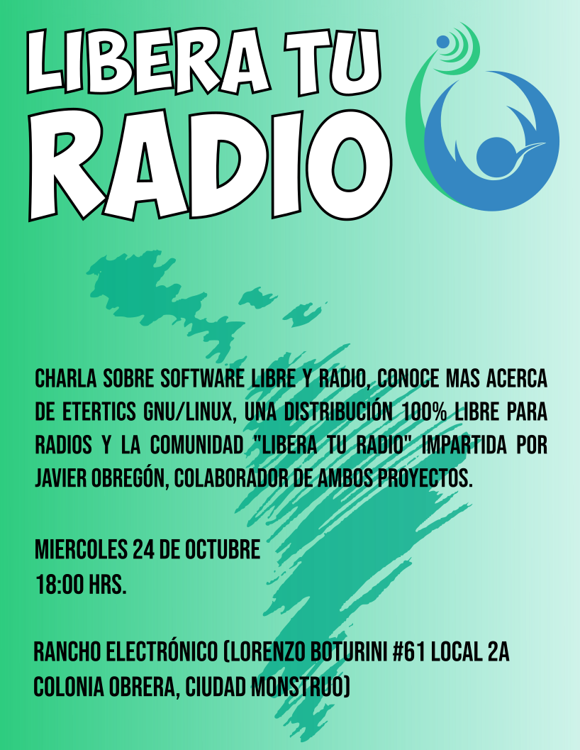 hackrancho's tweet photo. es hoy a las 18:00 la plática con Javier Obregon sobre la Red de Radios Comunitarias y #SoftwareLibre y la distro #gnulinux #gnuetertics, https://t.co/Sgp09sZ3Is  -> https://t.co/ldeONwalFv https://t.co/bHF3grJB6a