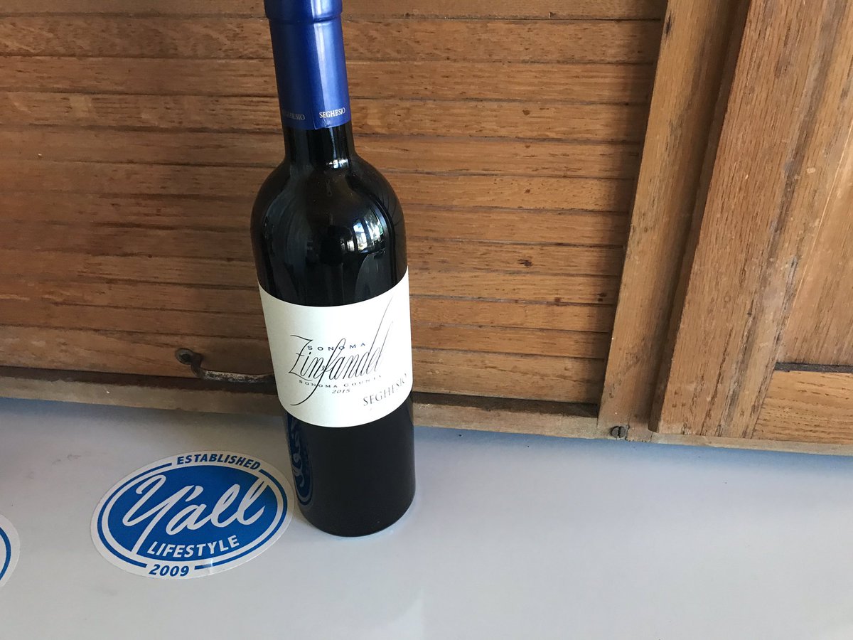 bobounds's tweet photo. Welcome to the #OOBshow @seghesio!! Where #Gameday &amp; #grilling meet the @YallLifestyle! #redzinfandel #nystrip #bigjuice #vino #wine https://t.co/sqowTFKHGQ