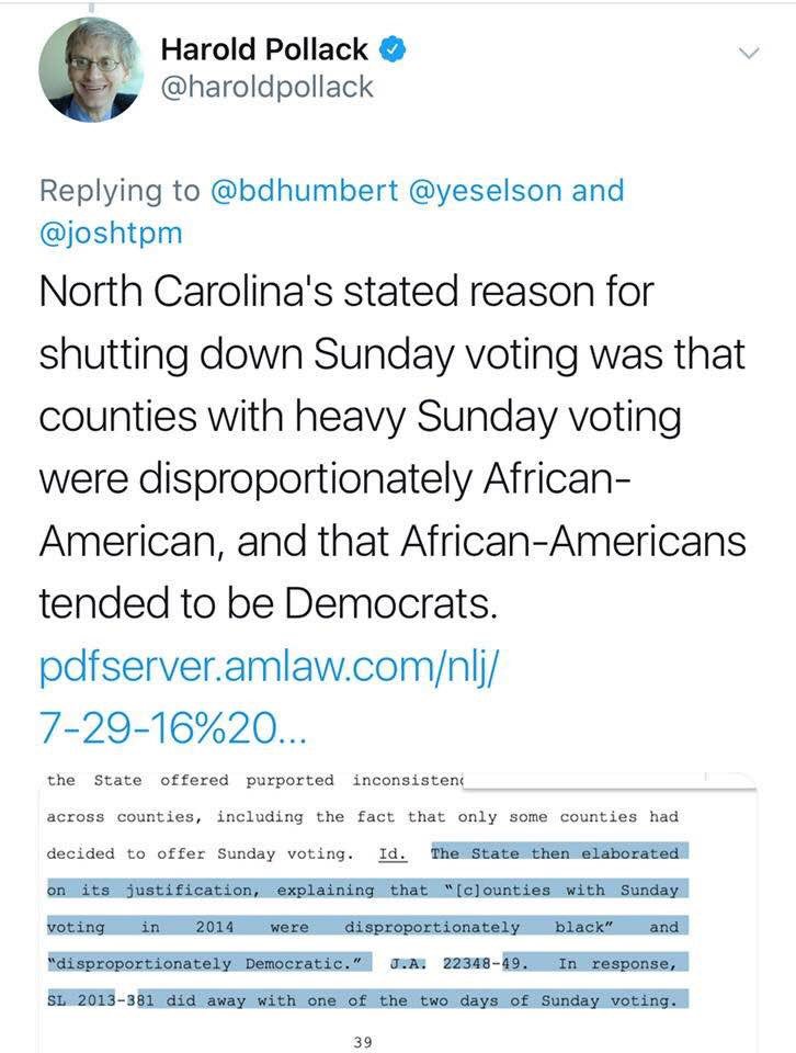 Adam4N's tweet photo. 15th Amendment: “The right of citizens of the United States to vote shall not be denied or abridged by the United States or by any State on account of race, color, or previous condition of servitude.”
@NCGOP: https://t.co/UqDIovigDt