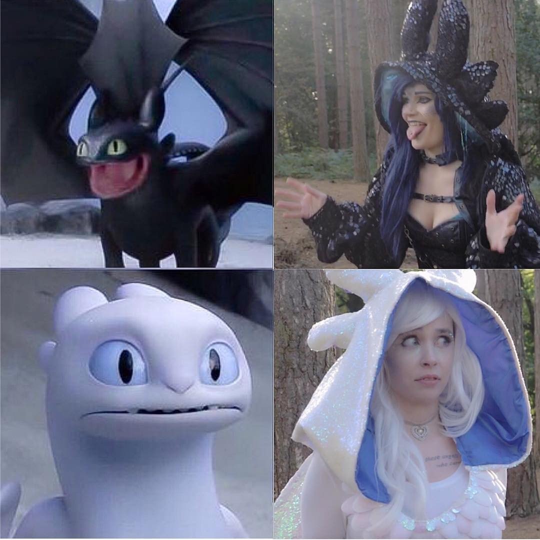 pakke overraskende Ungdom Miccostumes.com on Twitter: "Ember Wolf as the lightfury ⠀ Jinxy Dragon  Cosplay as Toothless ⠀ Captured from the footage by @drwhero(IG) Toothless  jacket and lightfury costume by @gabby_mcc(IG) Original design for Toothless