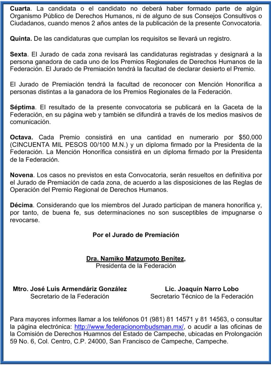 Convocatoria "Premios Regionales de Derechos Humanos 2018". ¡Conoce las bases!