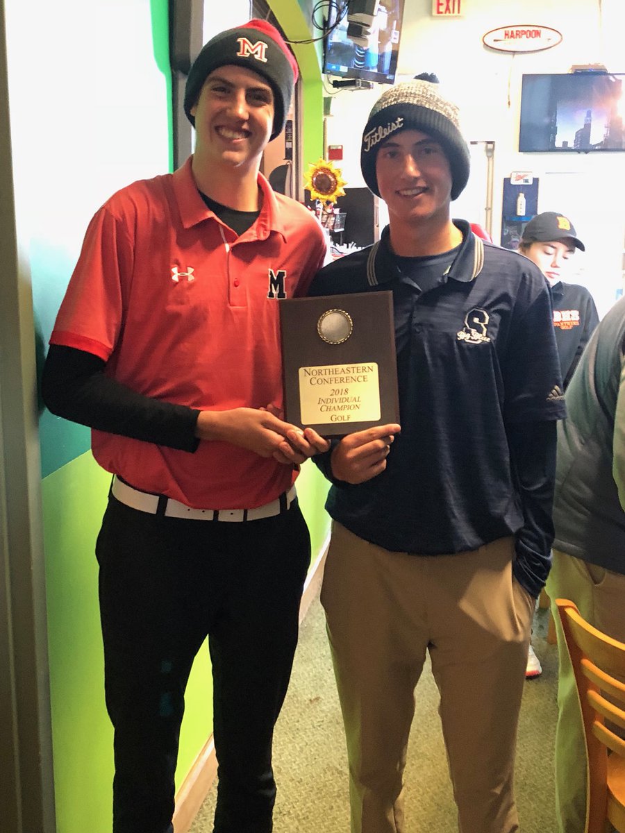 MarbleheadGolf's tweet photo. Another shoutout to our #1 Brendan Locke as he shot a 75 and was crowned co-NEC Champ today. #NECOpen #NECGolf https://t.co/pZWhUv2HSe