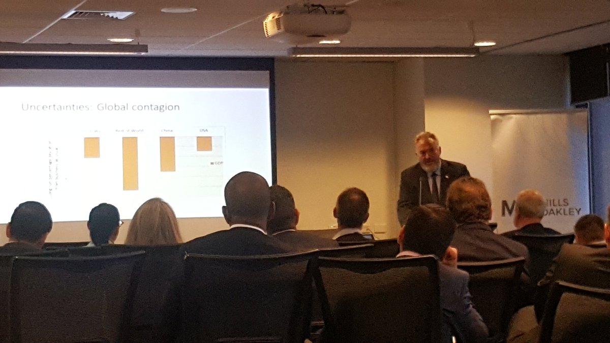 CACClive's tweet photo. The real risk for Australian businesses and the Australian economy lies in a global contagion - Professor Philip Adams of @victoriauninews provided this insight to business leaders this morning at our breakfast event https://t.co/dPA5pvjbCe