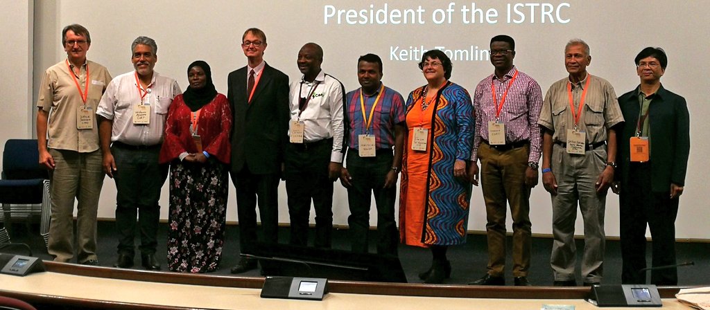 jamesplegg's tweet photo. The dream team! ISTRC officers who will take the Society forward into the coming years. Let's all wish them the very best &amp; commit to providing support wherever we can #ISTRC2018 @CIAT_ @IITA_CGIAR @Cipotato @RTB_CGIAR https://t.co/okhEuX8eyR