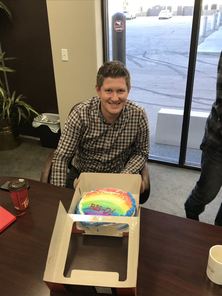 It’s a big day at our office today. Happy Birthday @dhinez95! Thanks for sharing your cake with us. #bigsmiles