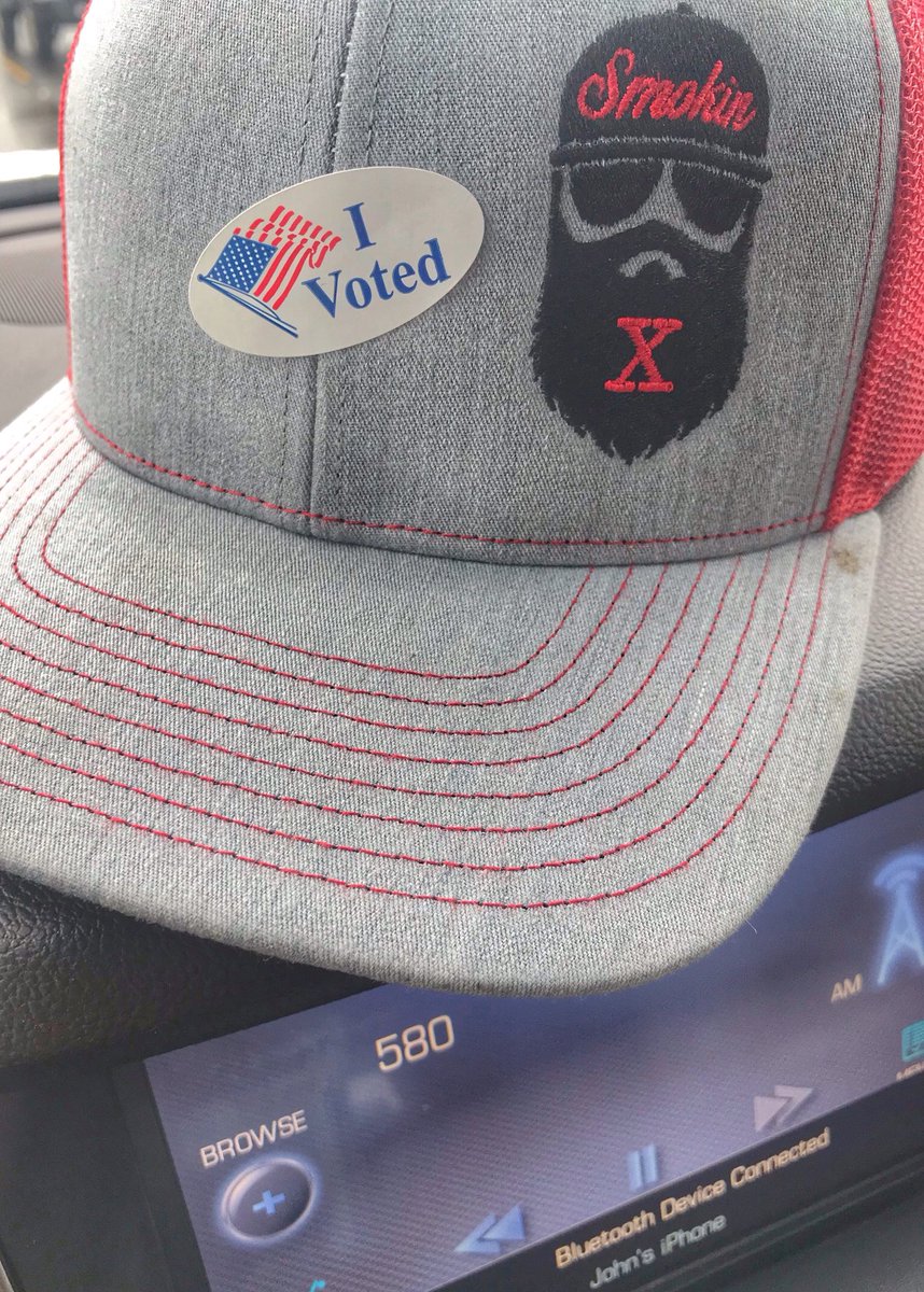 smokinxbbq's tweet photo. Go Vote! #govote #smokinx #beardedx #beardstyle #lifestyle #am580 https://t.co/DyqvmcOnFl