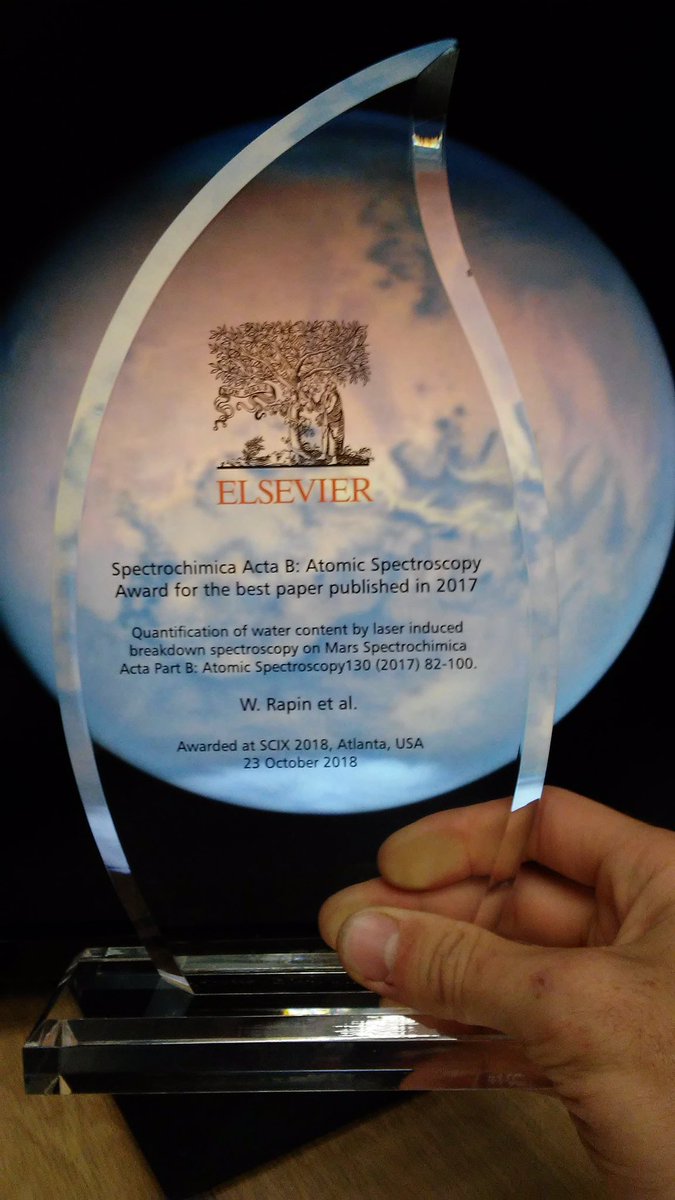 Ehlmann Research Group Caltech Congratulations To William Rapin For Winning An Award For The Best Paper Published In 17 In Spectrochimica Acta B Atomic Spectroscopy Read It Here T Co Flf1jeubcn T Co Bjnrwg8tel