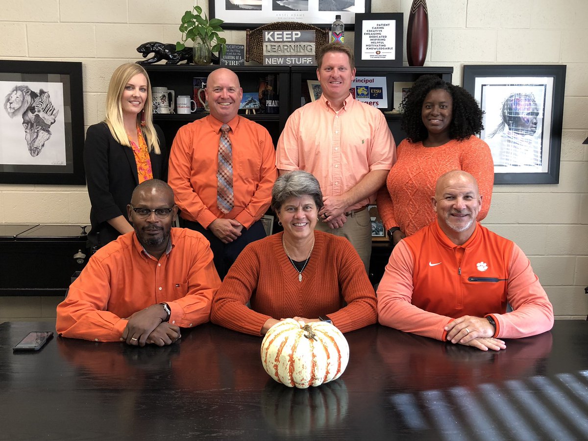 CFHPrincipal's tweet photo. CFHS Administration supporting Unity Day by wearing orange! #UnityDay2018 https://t.co/PK61BS94wa