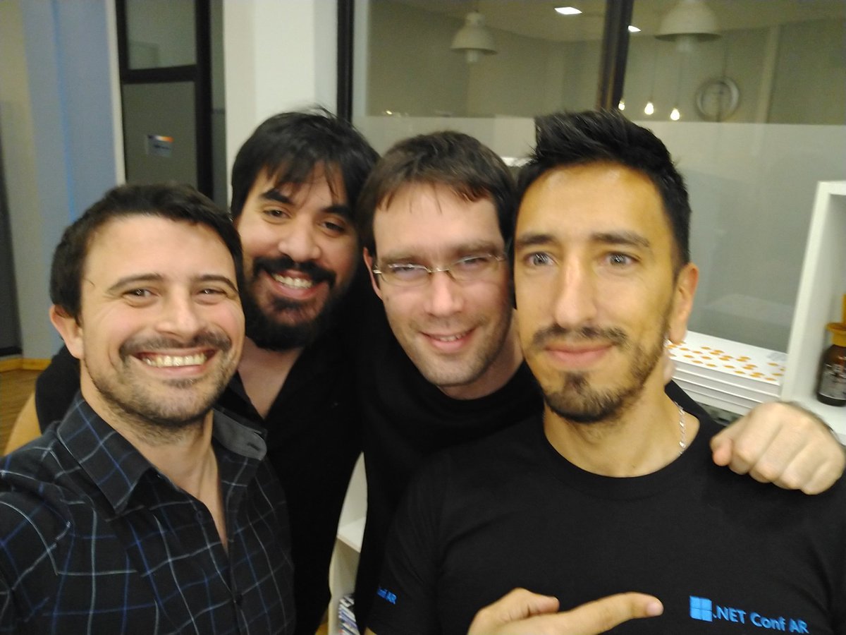soydiloreto's tweet photo. Con una parte del equipo de @NETConfAR compartiendo experiencias de nuestra Conf! #NETConfAR @gjbellmann @BarzolaGabriel @sebaleoperez https://t.co/bZlfWPzEAT