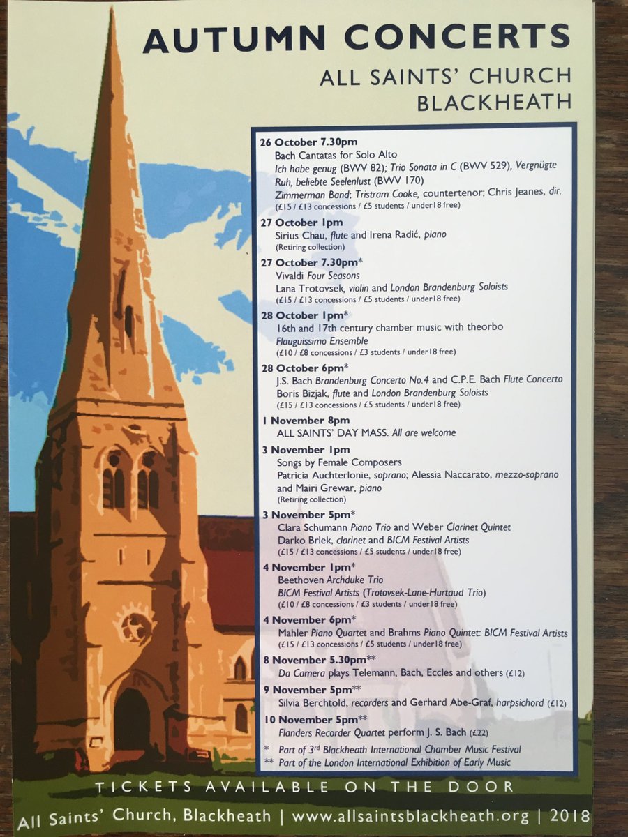 Lots of concerts coming up at All Saints over the next few weeks! Take a look and bring a friend! 😊 #Blackheath #BlackheathEvents ⁦<a href="/Blackheath_Hub/">Blackheath Hub</a>⁩