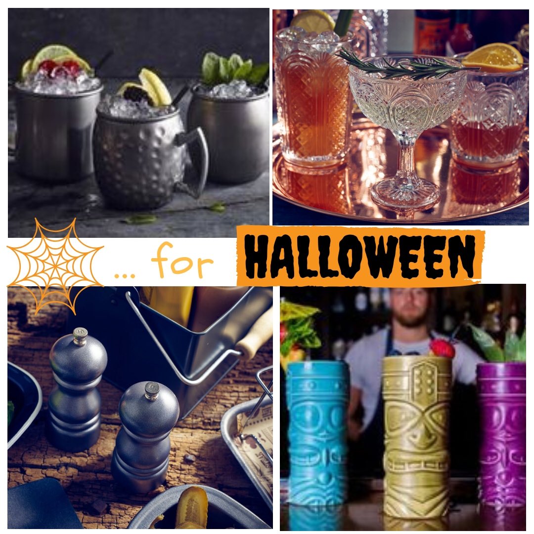 yioti3's tweet photo. Spooky specials in time for Halloween ... check out some of our new products now available. Call tomorrow and get them before the weekend 02088018729 or e-mail: sales@ronefordcatering.co.uk #paperstraws #skulltanker #tikiglasses #barware #cocktailglasses #glassware #blackplates https://t.co/R1bPIaGq17