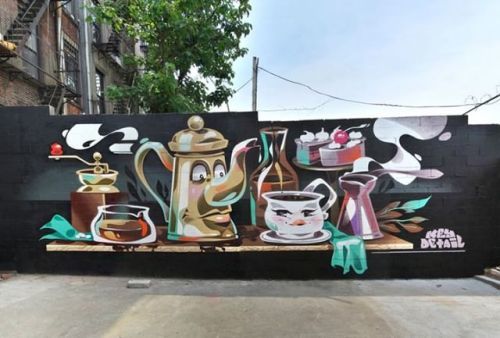 Global #Street Art by  - #BestOfTheWeb⠀
“Still life” a fun mural by...