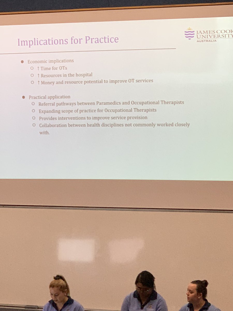 Implications for practice  #JCUOT2018