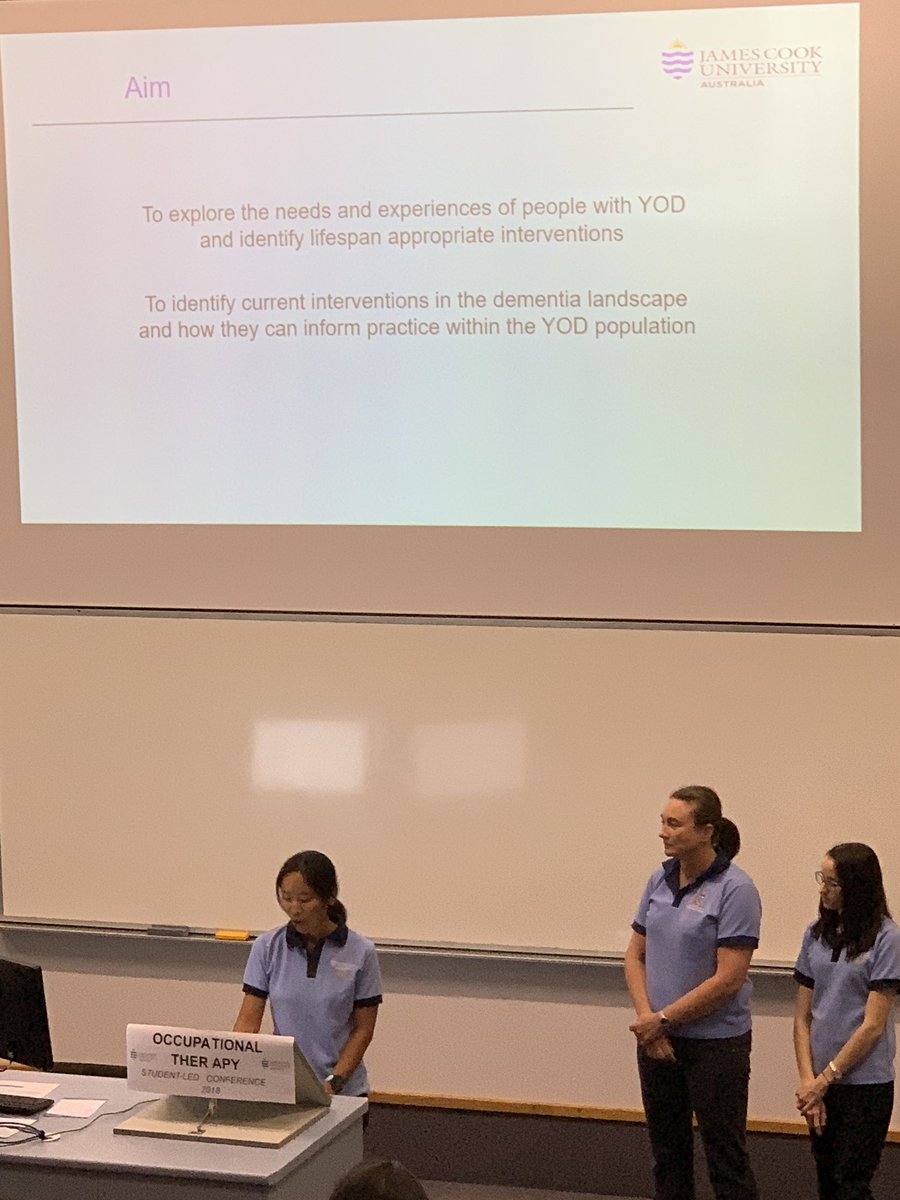 Exploring OT and interventions in Young Onset Dementia  #JCUOT2018