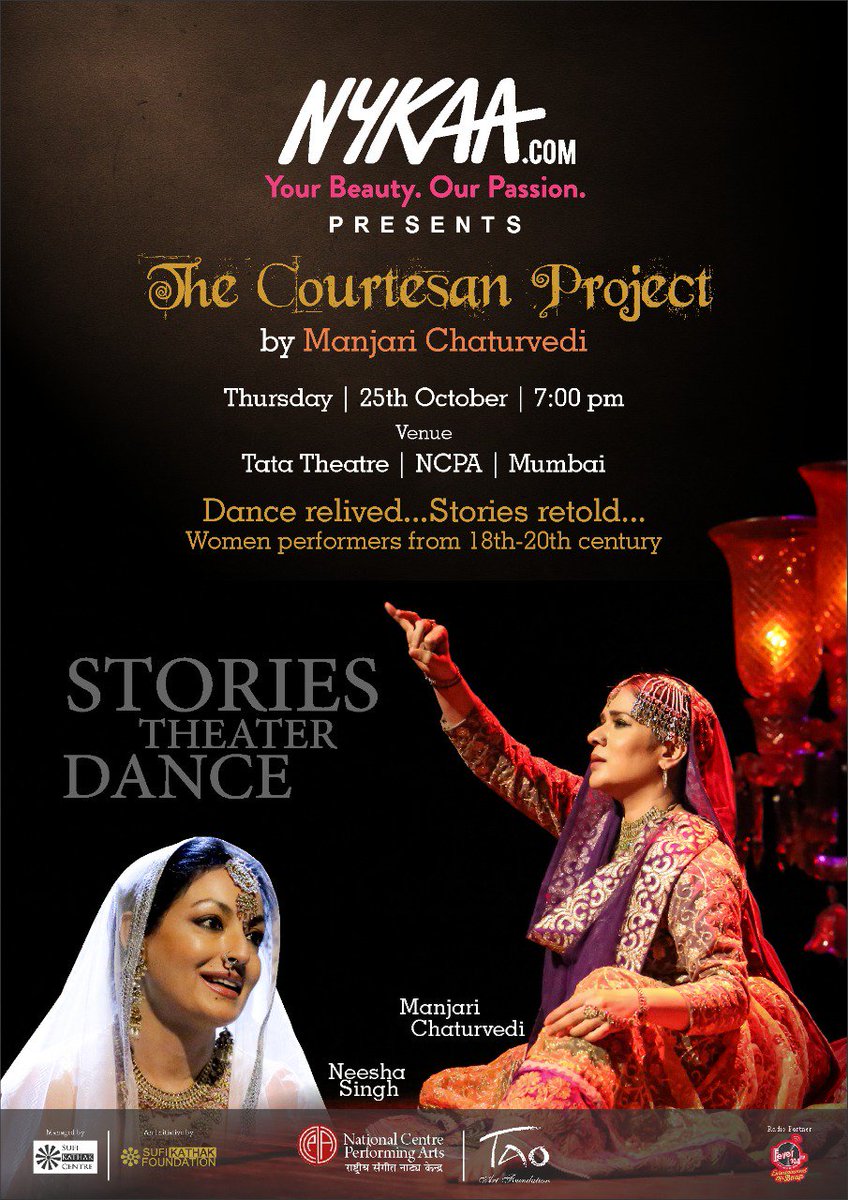 sufikathak's tweet photo. Today at NCPA Mumbai
#nykaadesignstudio #TheCourtesanProject #ManjariChaturvedi https://t.co/GbwlfMuAOB