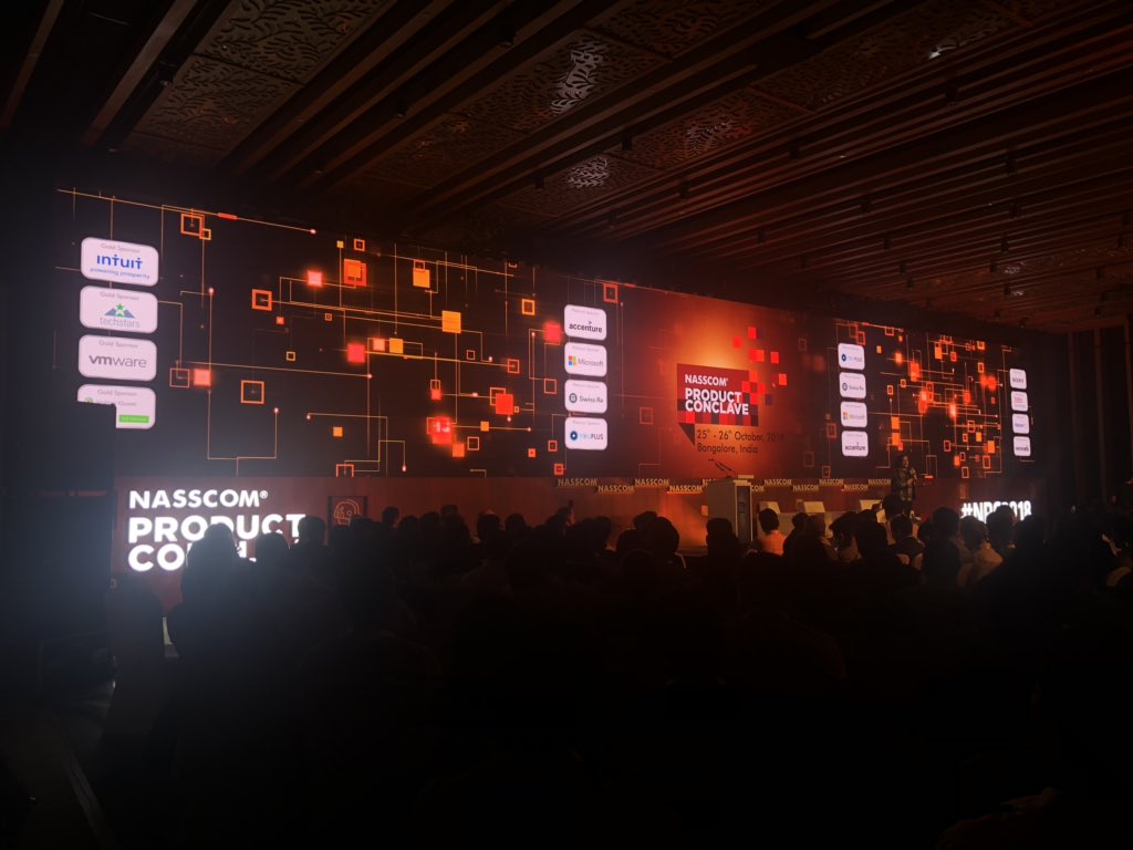 nikisha0611's tweet photo. #NPC2018 on roll! @debjani_ghosh_ welcoming all and says Co-creation and Collaboration is the key to transform product ecosystem and business @NasscomEvents @nasscom https://t.co/NhCKVeP3fD