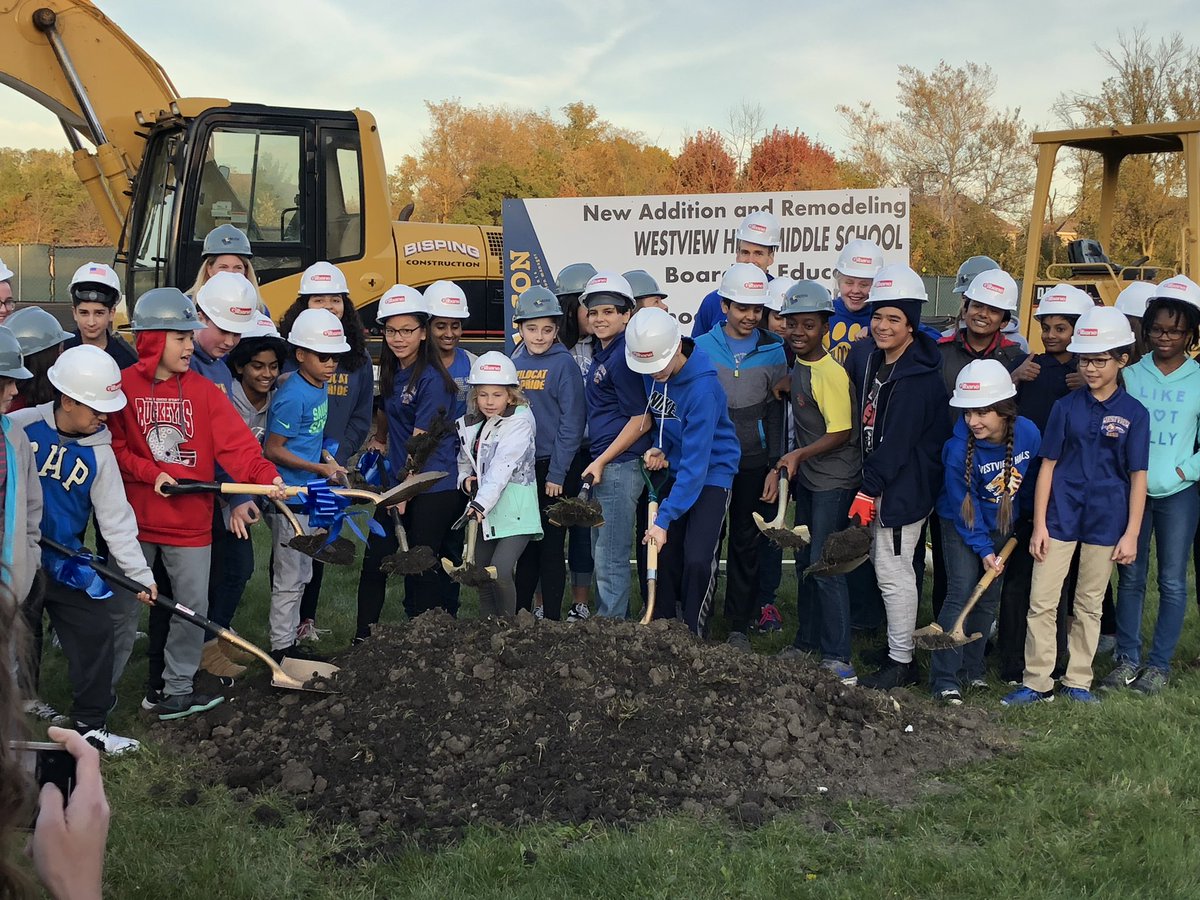 Westview students hard at work during the groundbreaking ceremony! #d60learns