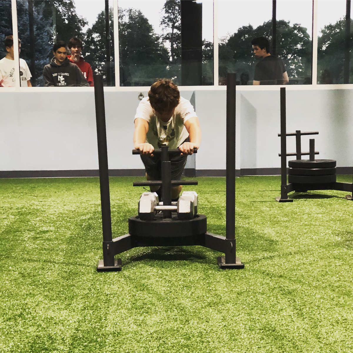 SportSpaceChi's tweet image. Elevation Training teaches sled pushes emphasizing strong knee drive and force into the ground, propelling the sled forward.  These mechanics result in a more explosive and faster athlete. #sledpush #kneedrive #explosiveathlete #elevationtraining