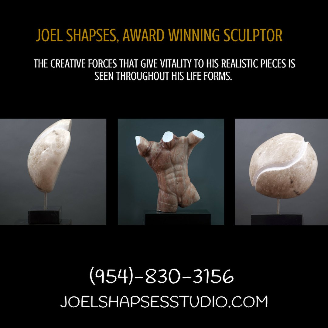 Explore new artistic forms. buff.ly/2jmVmuB

#JoelShapsesStudio #NaplesFL #NaplesArt #Sculptures #StoneSculptures #ArtGalleryNaples #NaplesSculptures #ArtBuyers #FineArt #AlabasterSculptures #MarbleSculptures #AluminumSculptures #BronzeSculptures #FusedGlassSculptures