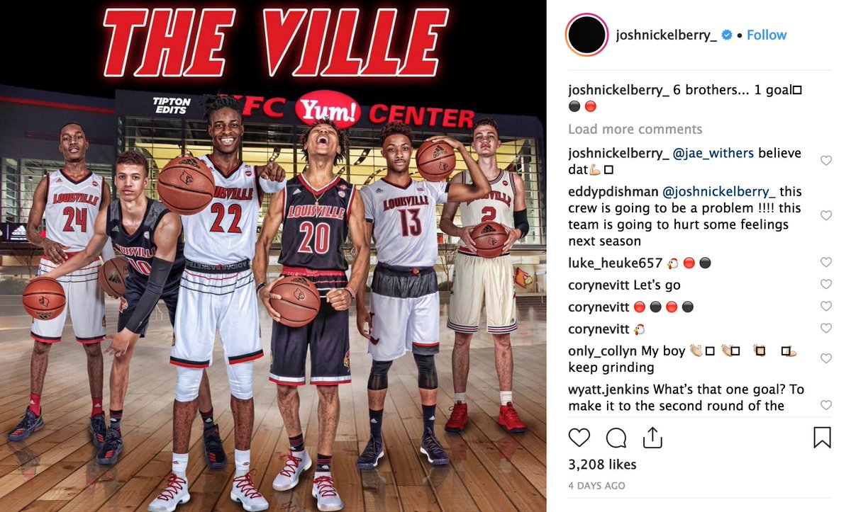 CardChronicle's tweet photo. Josh Nickelberry's already a Louisville legend in my eyes. https://t.co/cw63gNxodK
