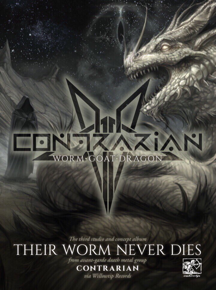 Pretty excited to unleash this beast. Who is ready for this! Coming soon! #contrarian #death #metal #deathmetal #progmetal #progressive #techmetal #staytech  #worm #goat #dragon #conceptalbum #conceptart @Willowtip @BangerFilms