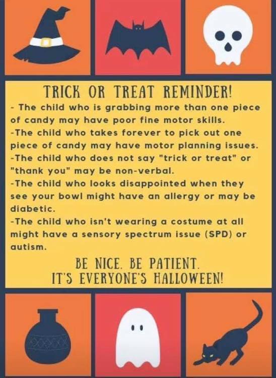 SenoraTurner28's tweet photo. Please share. So important. <3 #halloween #inclusion https://t.co/CmUmR22uhU