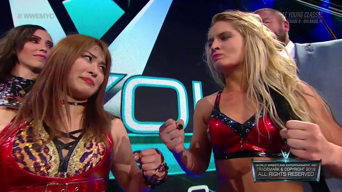 #WWEEvolution #WWEMYC <a href="/tonistorm_/">Toni Storm</a> <a href="/shirai_io/">Iyo Sky</a>