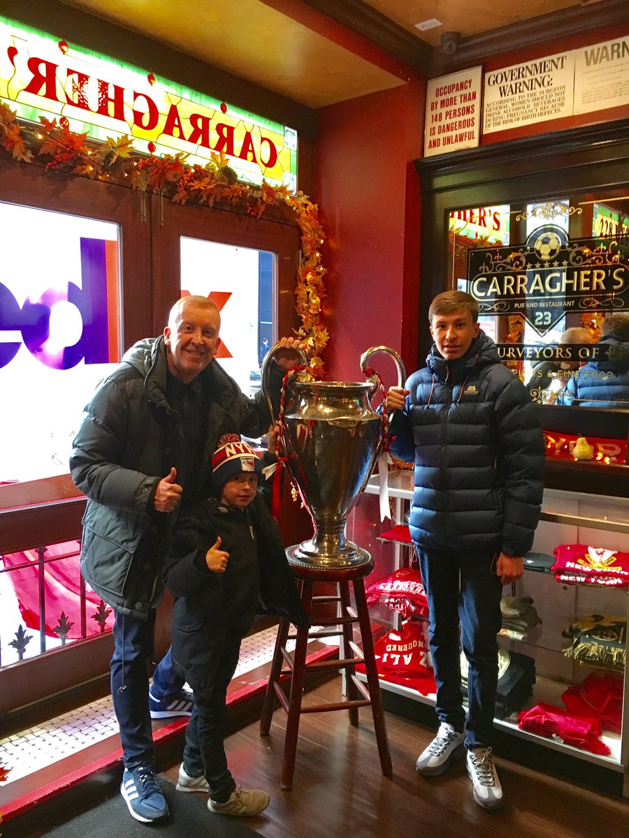 Weird not being at Anfield for the match tonight but had a great time watching it in <a href="/CarrasNYC/">Carraghers New York</a> ... #LFC 🔴👍