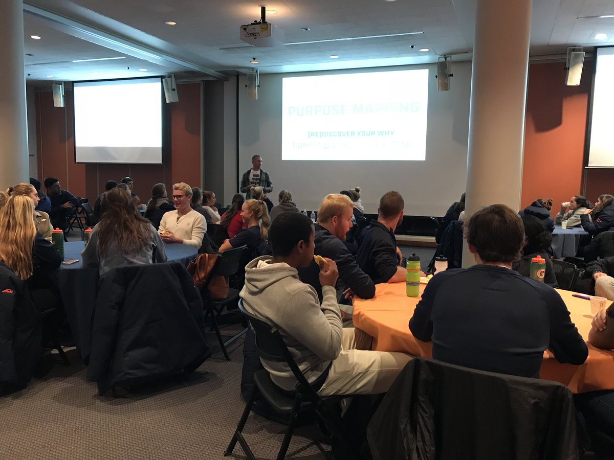MarkHTrumbo's tweet photo. So much ❤️❤️❤️ here! I felt incredible energy and saw student-athletes drop their guard and own their WHY! Stay tuned for a recap! #PurposeMap #DefineAndDesign https://t.co/wucNd3e9VS