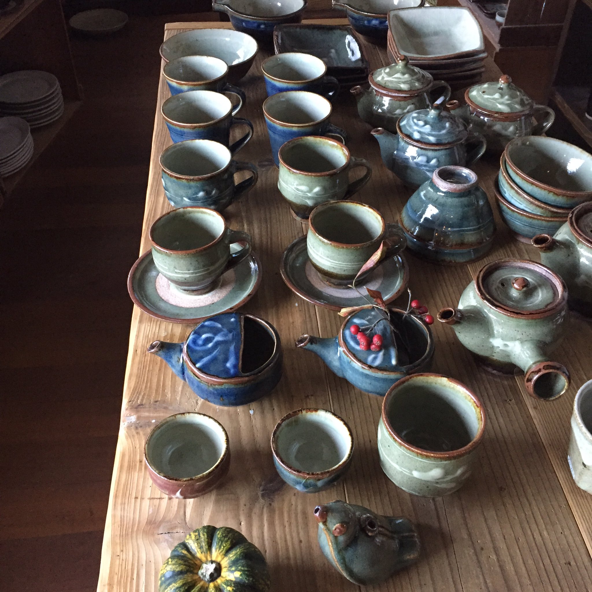 島根 トップ 森山窯 急須と湯呑みセット 温泉津 民芸陶器 やちむん