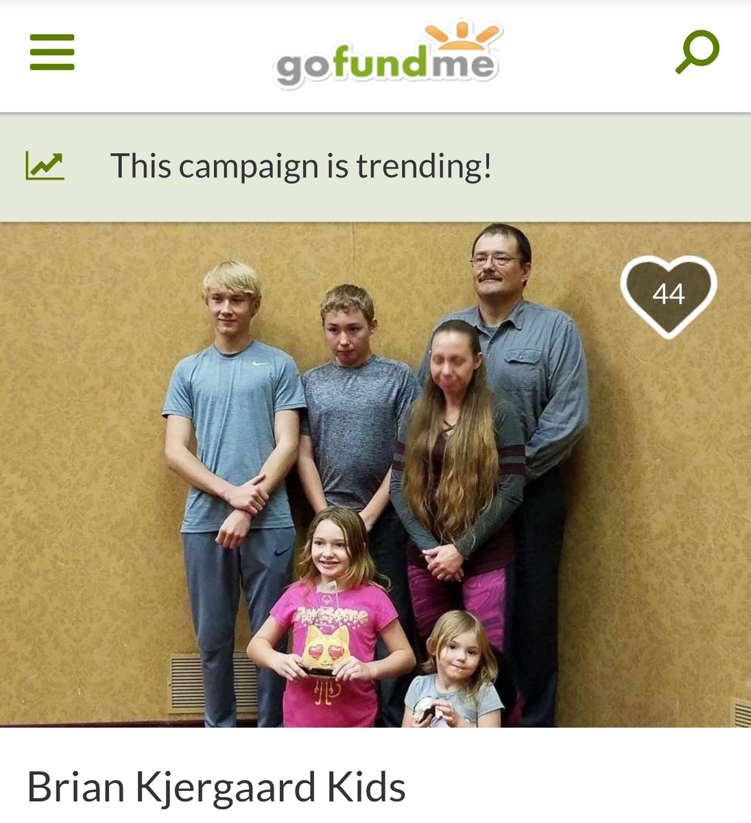SVGuybrarian's tweet photo. Kids from Brandon, SD lost their Dad and some good people are working to get money into their lunch accounts. Take a look.
https://t.co/5i0iryDuDD https://t.co/Hg3o5X2VHT