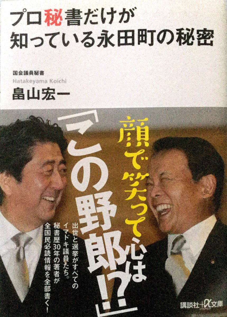 有田芳生 Ar Twitter やはり書店は定期的に歩くものです 銀座 教文館 で棚に隠れていた文庫本を手にしました 畠山宏一 プロ秘書 だけが知っている永田町の秘密 30年の秘書生活から見た国会議員の素顔の数々 抜群に面白いです
