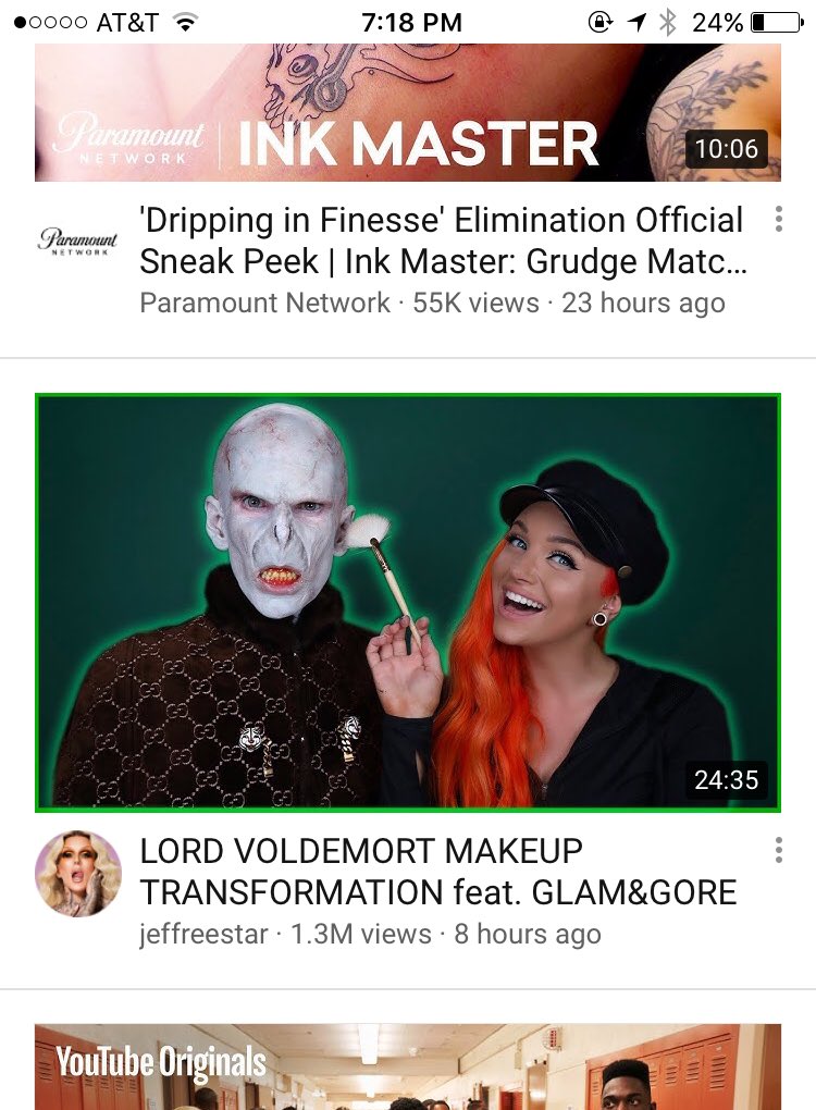 ashanne34's tweet photo. Opening up YouTube and seeing this made me just scream "oh my flipping fucking god no way". I may be more stoked for this collab than I was for @shanedawson Jake Paul videos. 
@JeffreeStar 
@GlamandGore https://t.co/2OxVR0MU1T