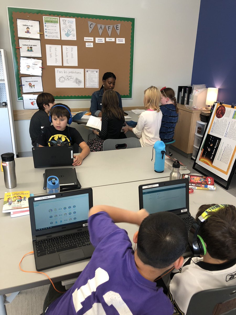 Connaughtcomets's tweet photo. Mme Fox @Runswiftfox and Mme Diop have created a beautiful space and balanced literacy structure for our kids to flourish in. #engagedkids #responsiveinstruction #balancedjoyfulliteracy #talentededucators #communityofexcellence https://t.co/KtLo2bgYDV