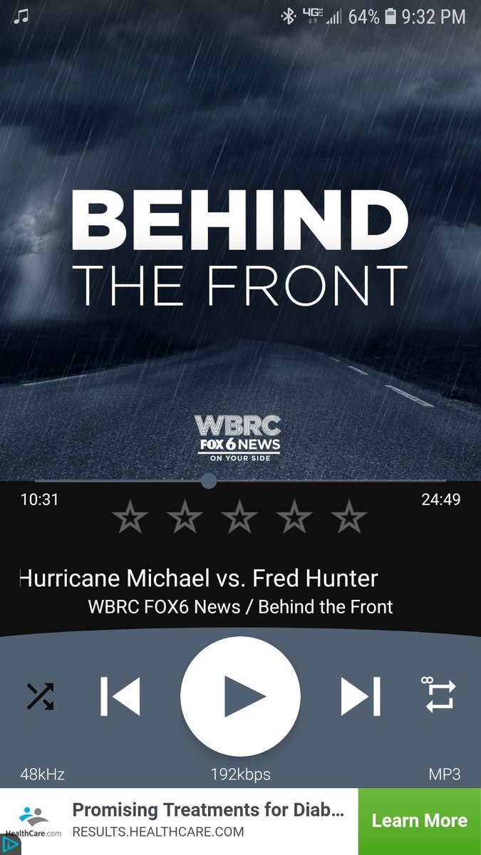 Tonight's listening entertainment #BehindTheFront with @jpdice_Fox6 and the legendary hurricane reporting @FOX6FredHunter on #HurricaneMichael