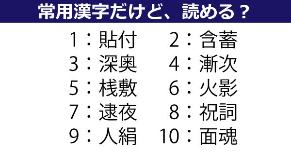 貼付 詞藻 人絹 って読める 常用漢字表に載っている 難読漢字 記事に 普通に社会人生活を送っていればこの半分は読めて理解もできるはず 大体小説で覚えた など感想ツイート Togetter