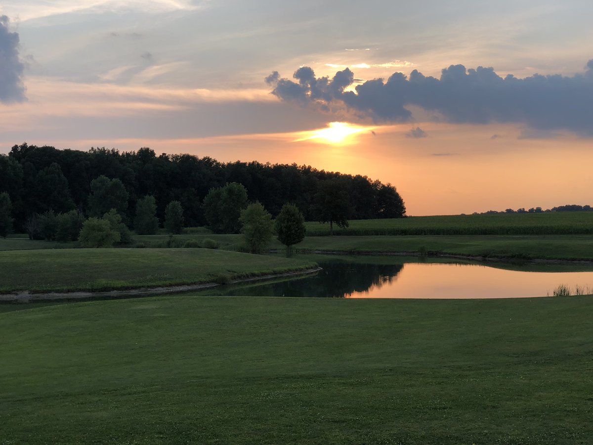 Sun Setting over The Ridge. First golf season in the books!  Can’t wait to show everyone what all we got done next year!