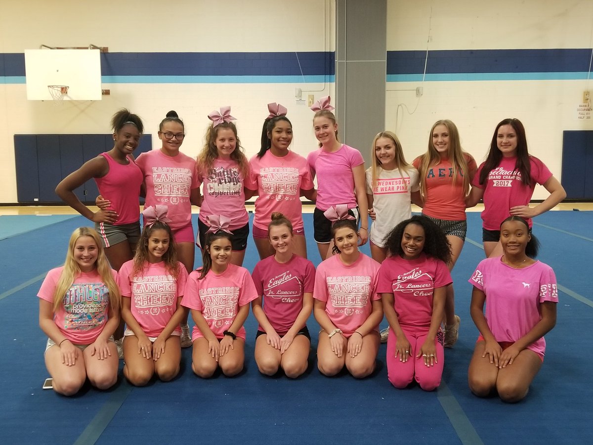 ERidgeCheer's tweet image. On Wednesdays, we wear pink #SectionalWeek