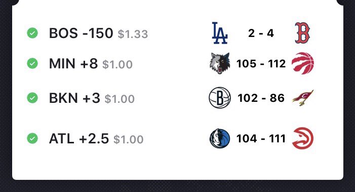 WalkOnPicks's tweet image. Yes sir!!! 4-0💵