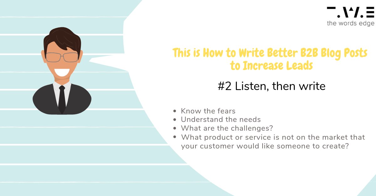 the_wordsedge's tweet photo. Building a strong social media presence involves not just talking, but also listening.
Listen to needs, hot topics and even gossip.
Write it down and throw it back, in the form of interesting #blogcontent!
#TheWordsEdge #B2Bblogging #B2BStrategy #BloggingTips https://t.co/7I5ml6Tj5n