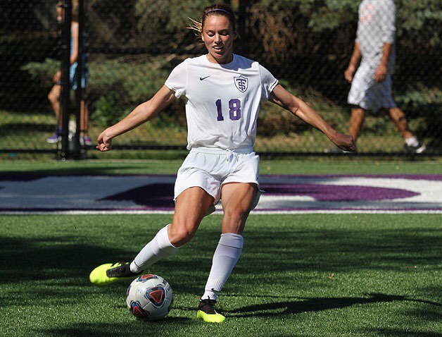 TommieAthletics's tweet photo. Women’s soccer beats Augsburg 5-0, DeBoom goes for another hat trick as the Tommies secure a top-two seed in next week’s MIAC Playoffs #gotommies https://t.co/zG0GkNphp6