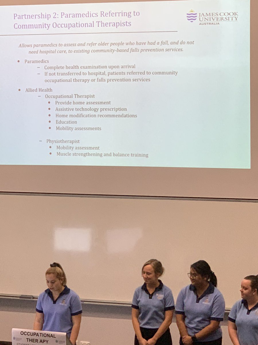 Paramedics REFERRING to OTs #JCUOT2018