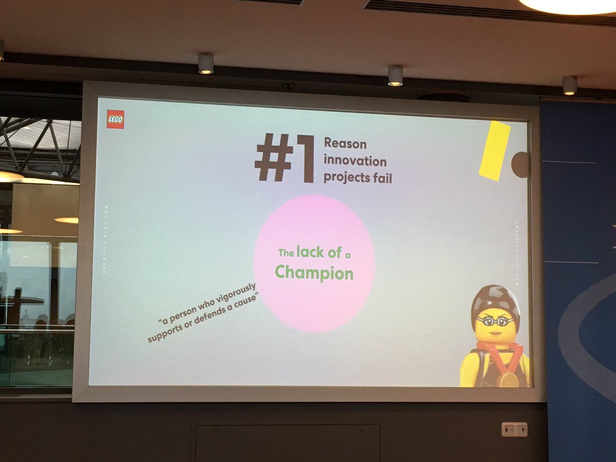 rodbutcher's tweet image. Champions make or break innovation success #2DT2018