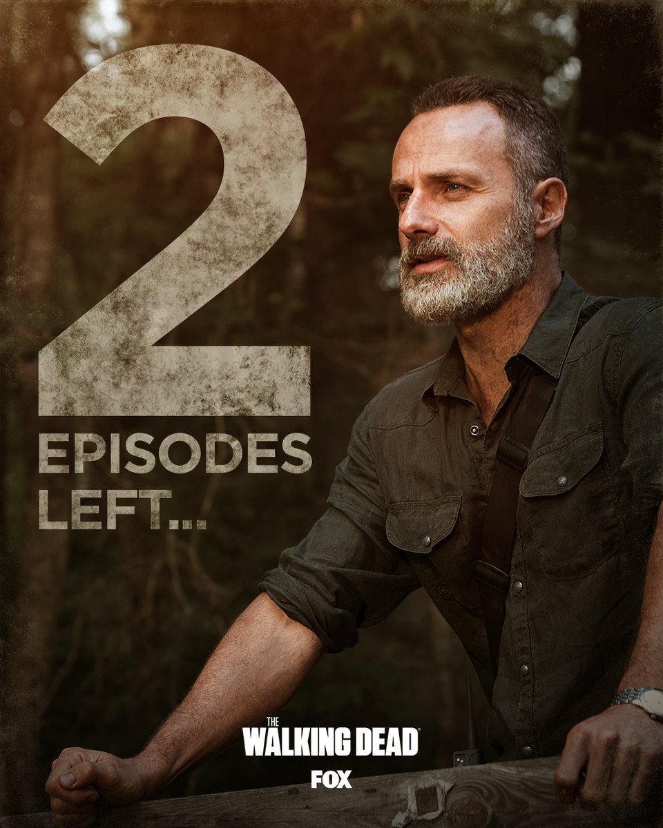 AndyLincolnNews's tweet photo. Only two episodes remain before the big goodbye... #TheWalkingDead
#RickGrimes #AndrewLincoln #TWD 

📷 @FOXtvUK https://t.co/Opux9ON7mm