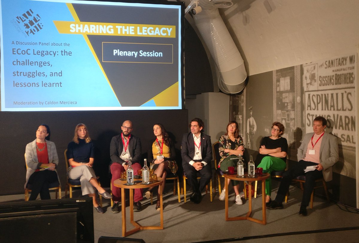 We have brought together Capitals of Culture from past present and future to discuss how the cities have changed in the light of the Capital of Culture title. We have representatives <a href="/Matera2019/">Matera2019</a>, <a href="/Plovdiv2019/">Plovdiv 2019</a>, <a href="/wroclaw2016/">wroclaw2016</a>, <a href="/FondationMons21/">Fondation Mons2015</a> and @Liverpool2008 

#stl2018