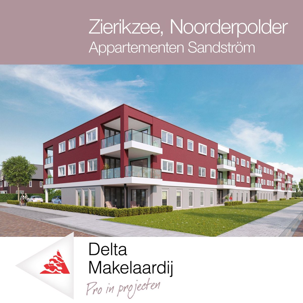 Ontdek de prachtige appartementen Sandström in Noorderpolder. Wat een ruimte, wat een licht! Alle ruimte ook om uw woning aan te passen aan uw wensen. De heerlijk comfortabele en voordelige warmtevoorziening is standaard. Bel voor alle info: 0111 417808